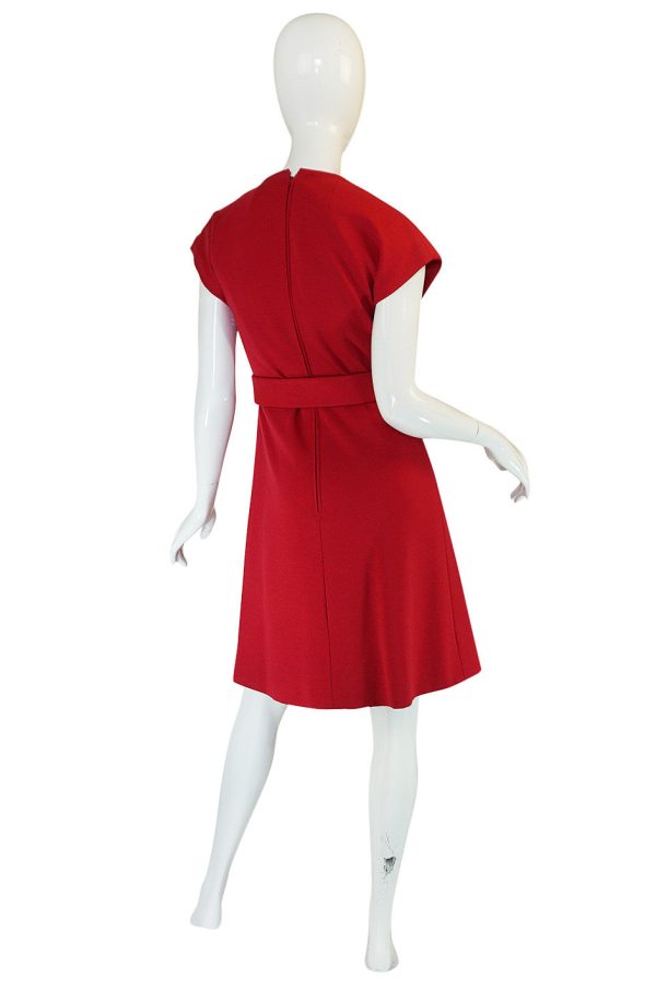 Treasure Item - c1973 Red Knit Wool Dress & Belt from Saks Online Sale