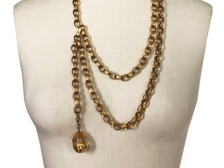 Vintage Chanel Gold Drop Charm Necklace, Belt or Headpiece Supply