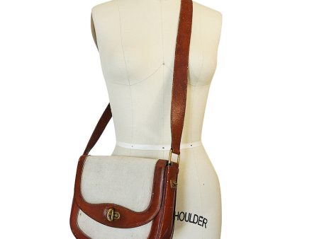 Unusual 1960s Hermes Canvas Bag with Interchangeable Strap Cheap