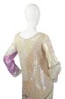 1983 Pink & Cream Halston Sequin Sheath Dress on Sale